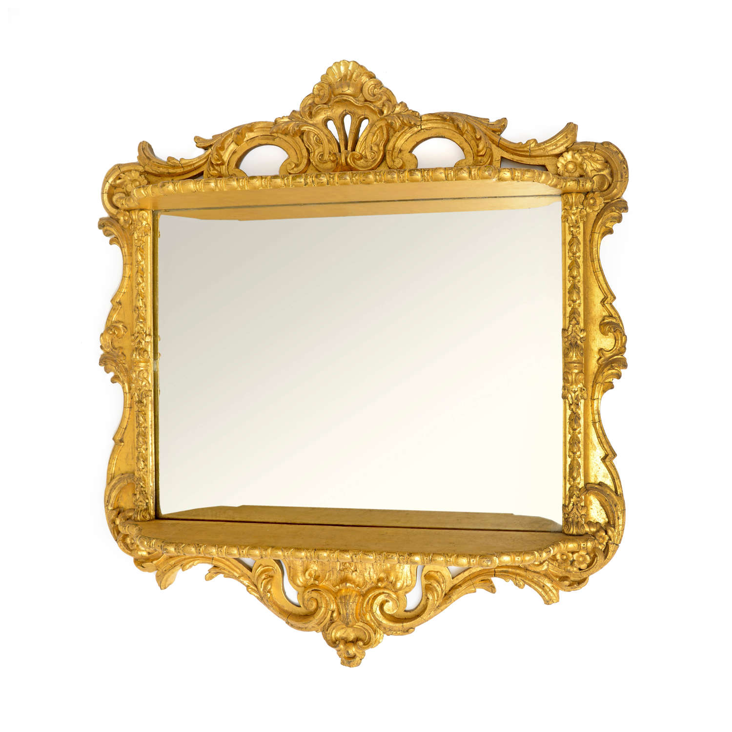 19th Century Continental gilt mirror