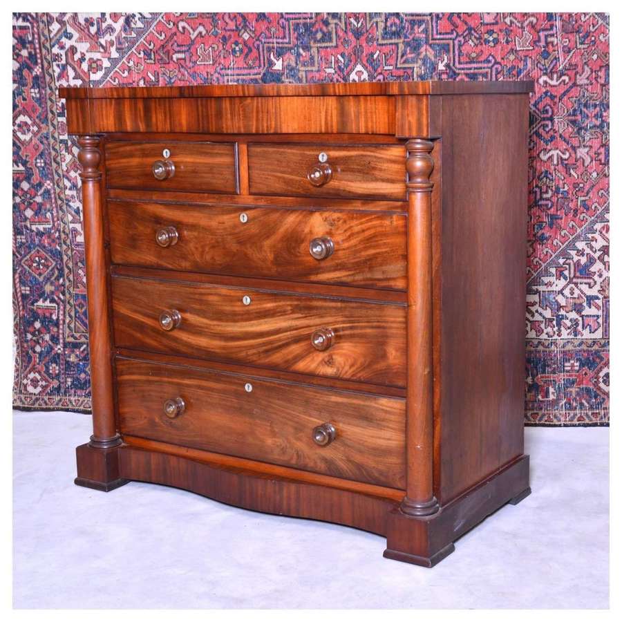 Scottish Victorian mahogany chest of drawers