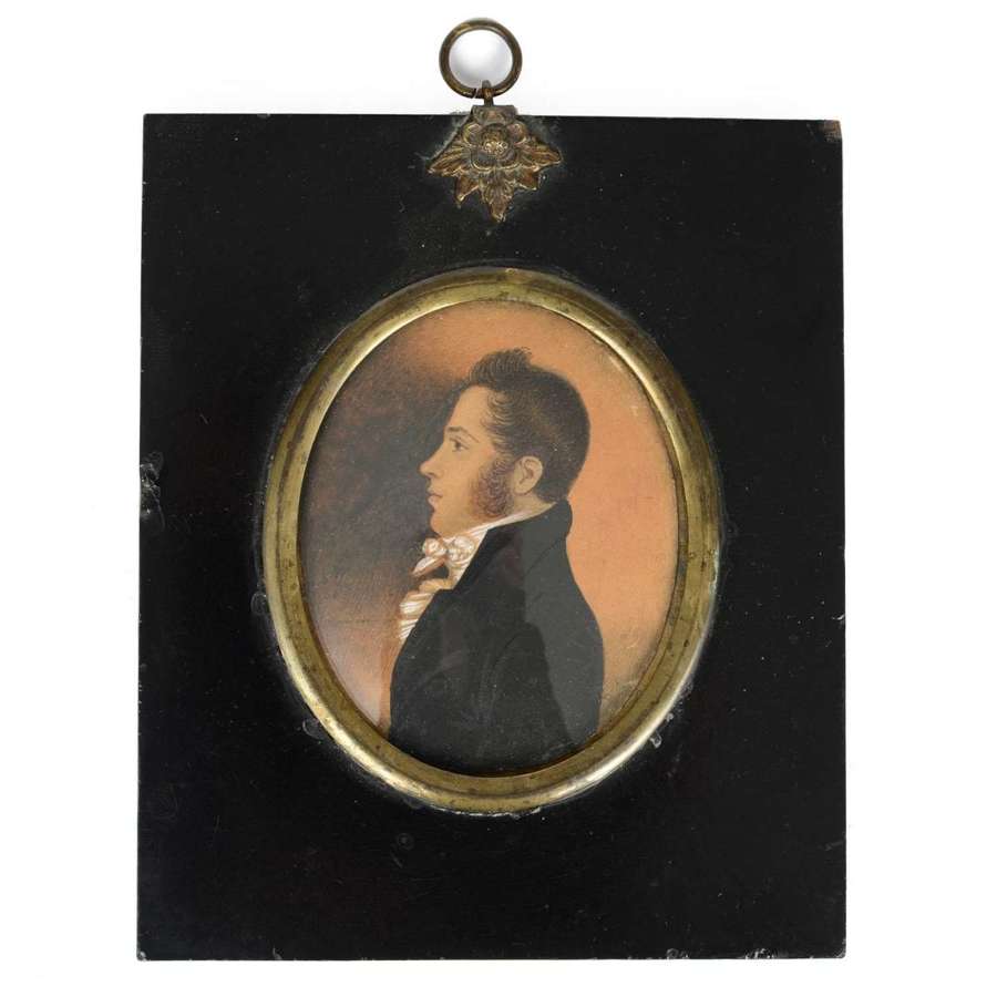 Portrait miniature of a young gentleman
