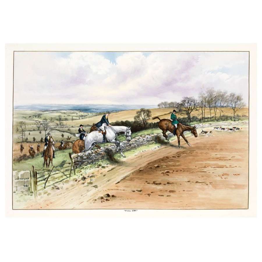 Lionel Edwards ceramic panel the Beaufort Hunt - By Copeland and So