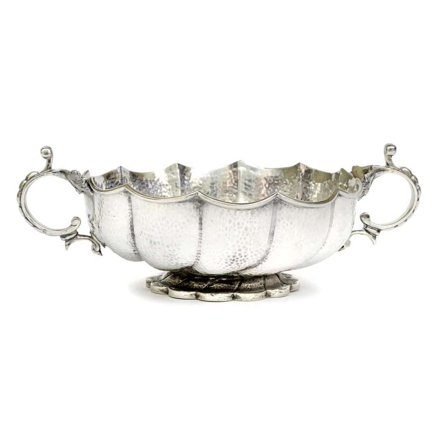 Art Nouveau Turkish Style hand beaten silver bowl - Lambert & Co