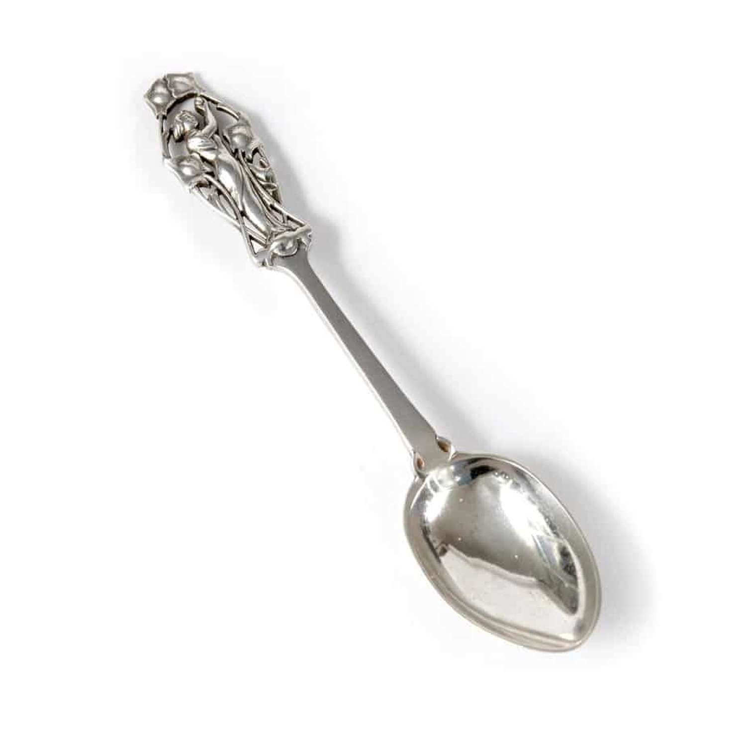 Art Nouveau silver tea spoon - by Francis Howard