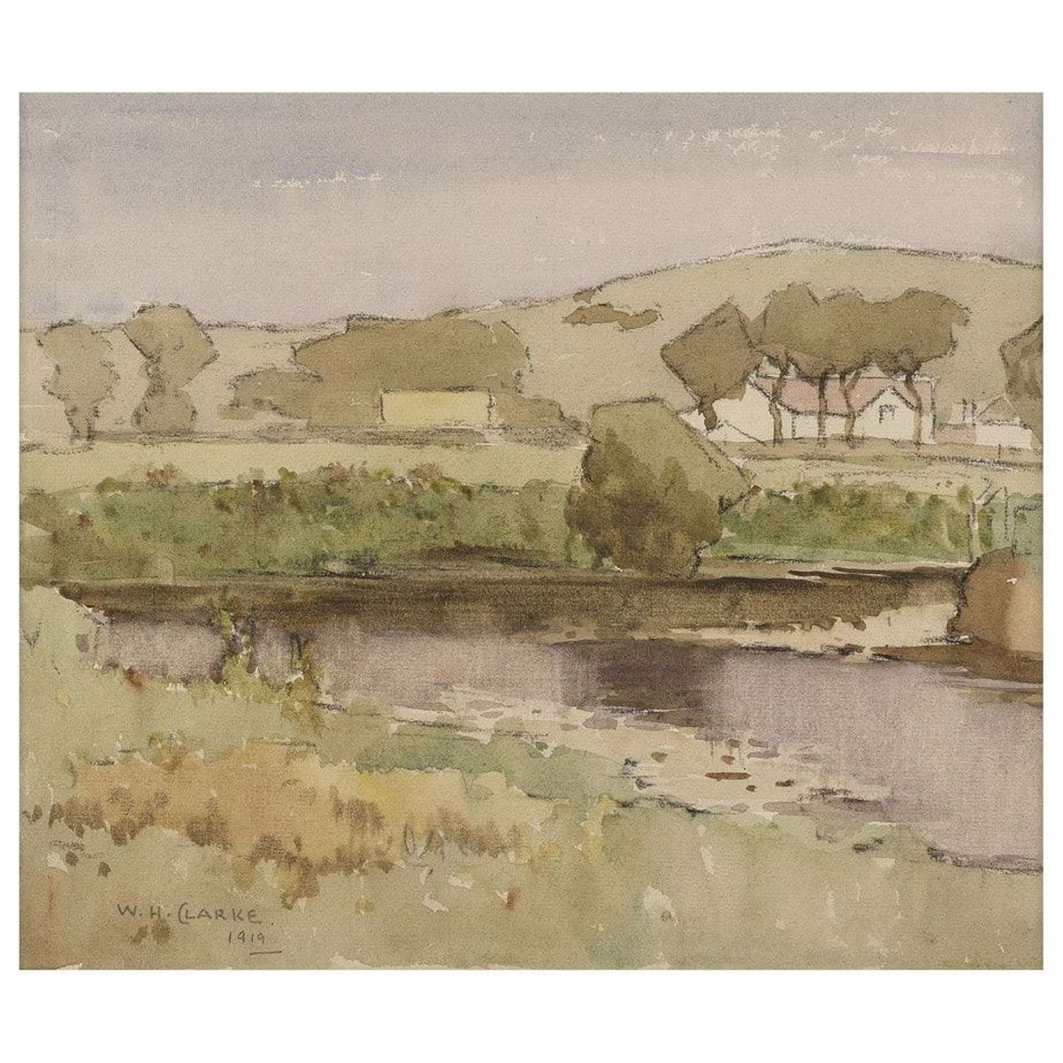 William Hanna Clarke - A Galloway Landscape