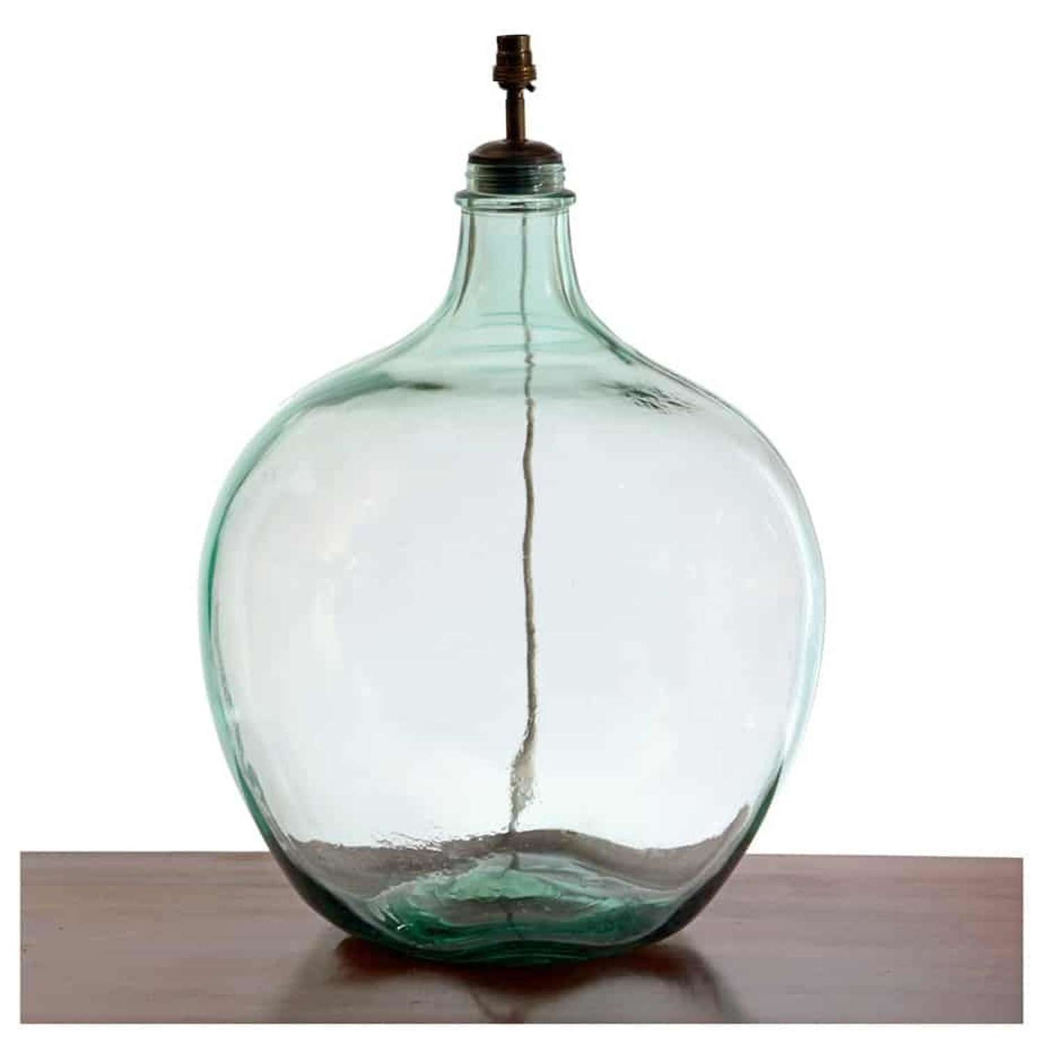 Large balloon glass bottle lamp