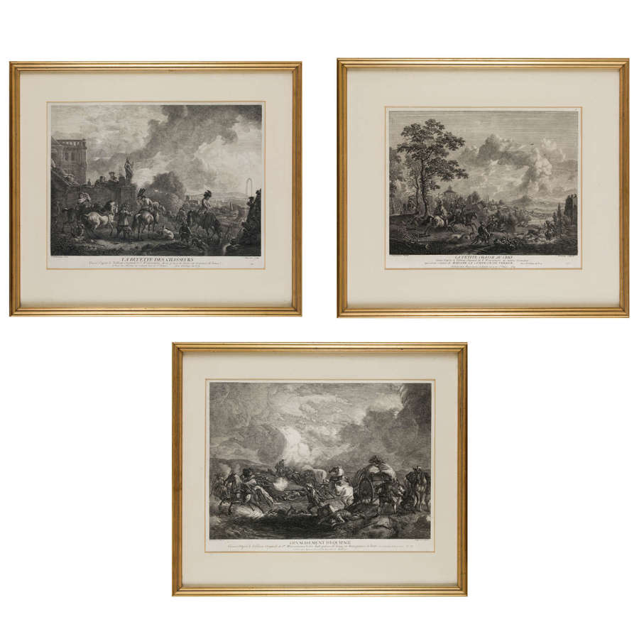 3 French Engravings by Philips Wouvermens