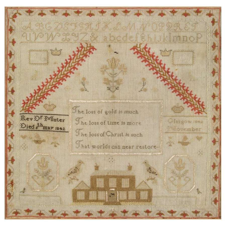 19th Century Scottish needlework sampler