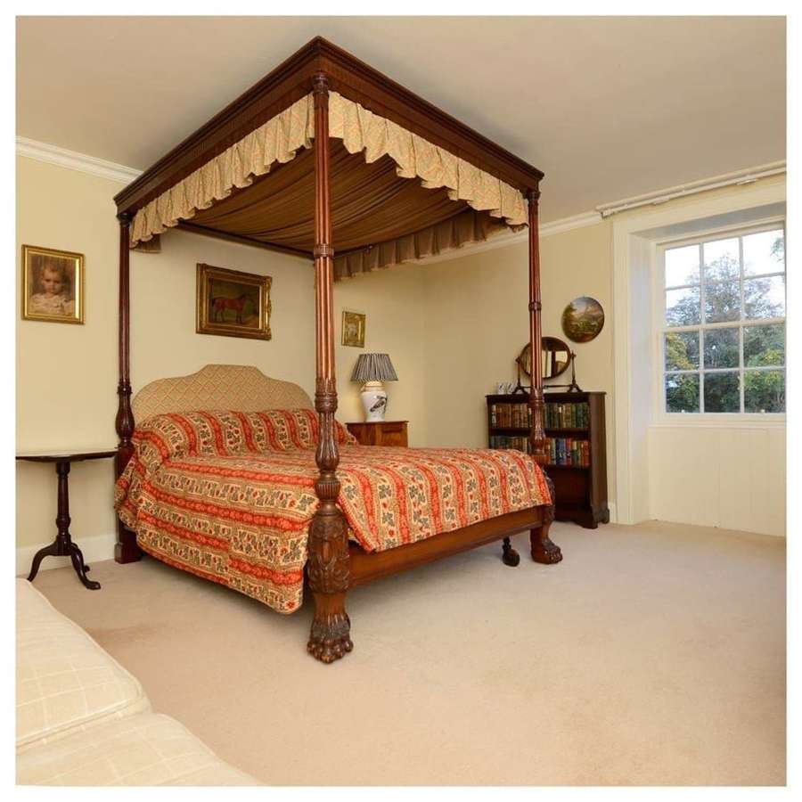 Irish mahogany four poster bed