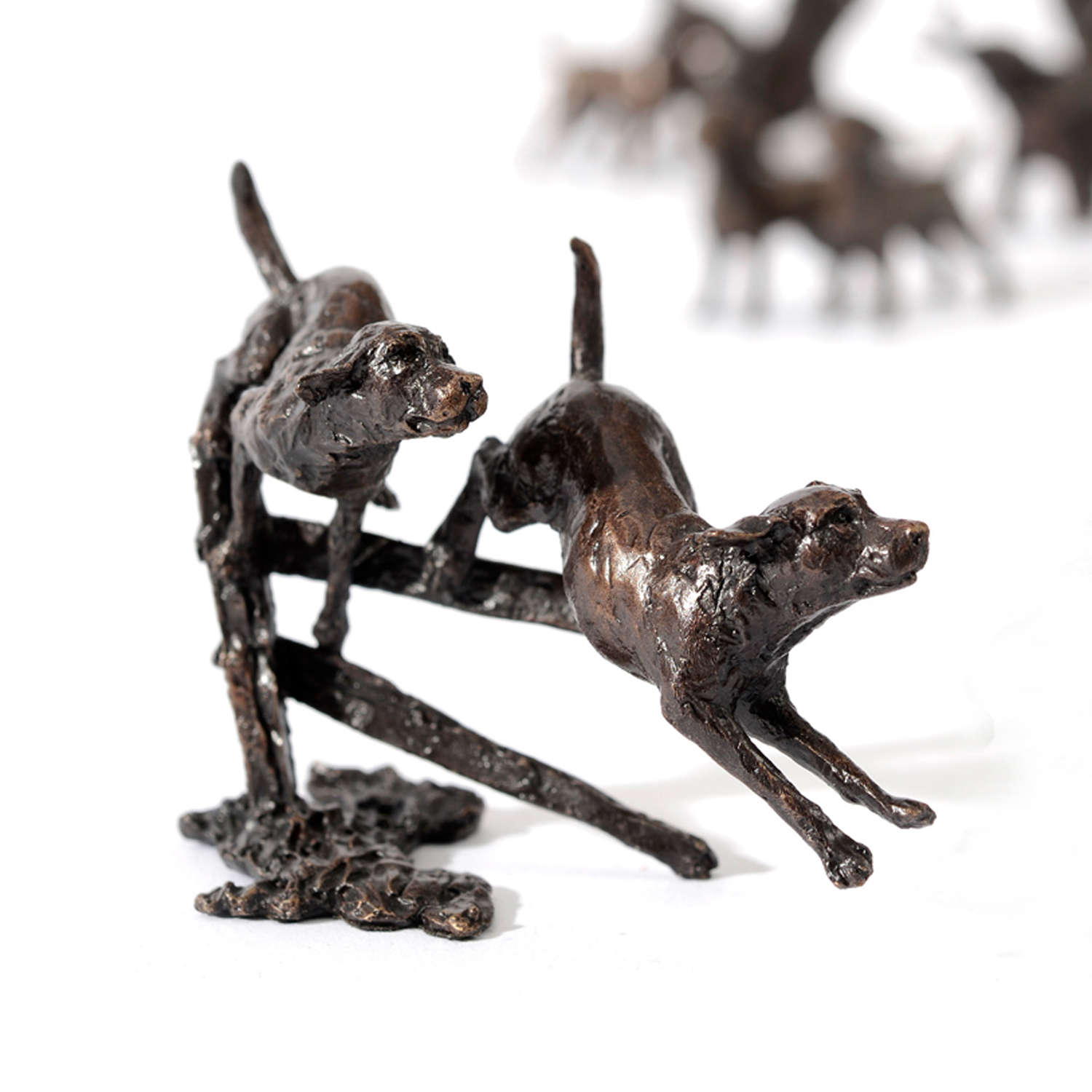Butler & Peach Miniature Bronze Labradors Running