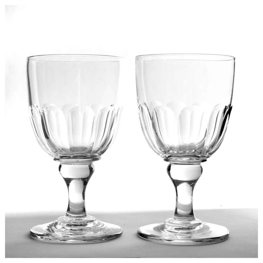 Pair of Regency rummers, or large wine glasses