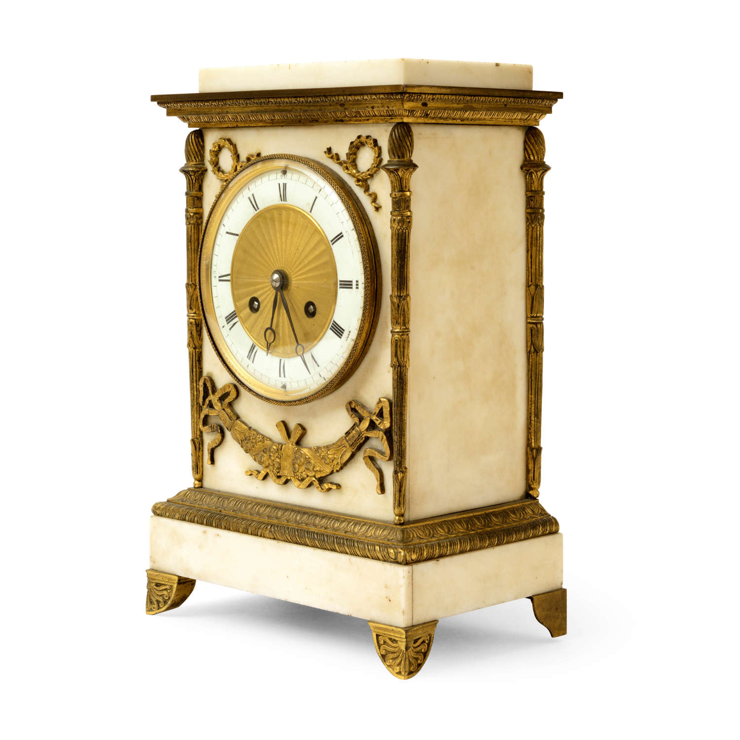 French marble and ormolu clock - by Lourdelet