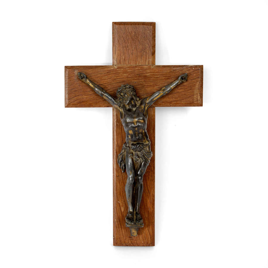A Northern European bronze crucifix