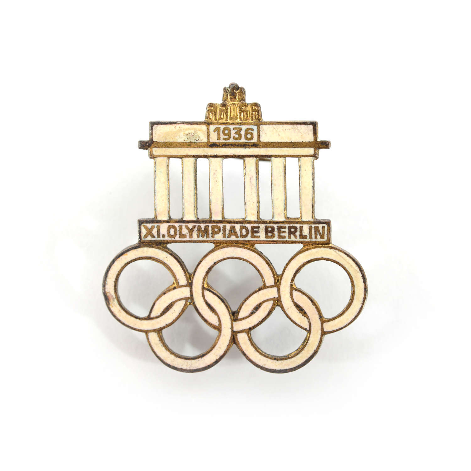 1936 Berlin summer Olympics badge/pin in white enamel