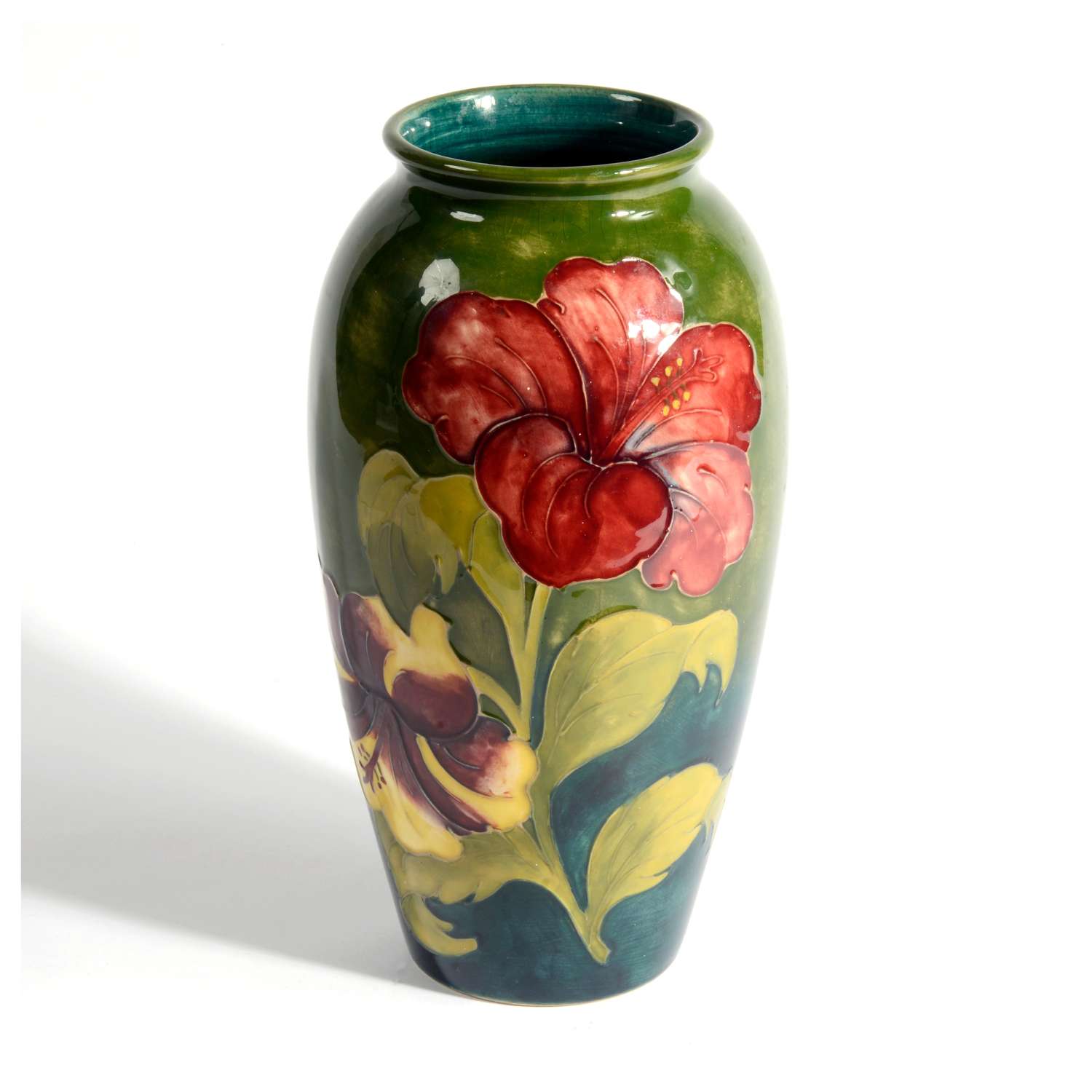 An early 20th Century Moorcroft hibiscus vase