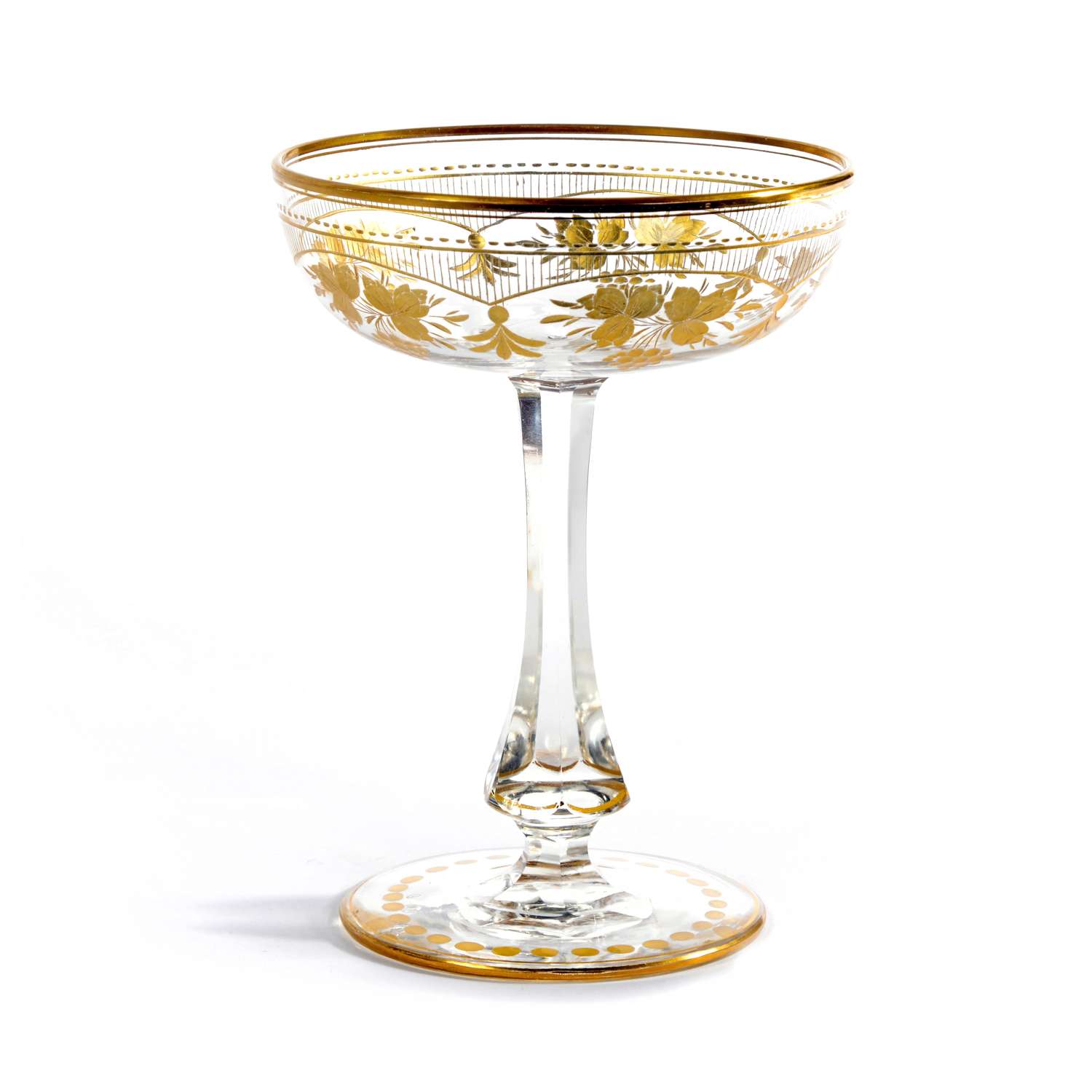 19th Cent French St Louis crystal champagne coup
