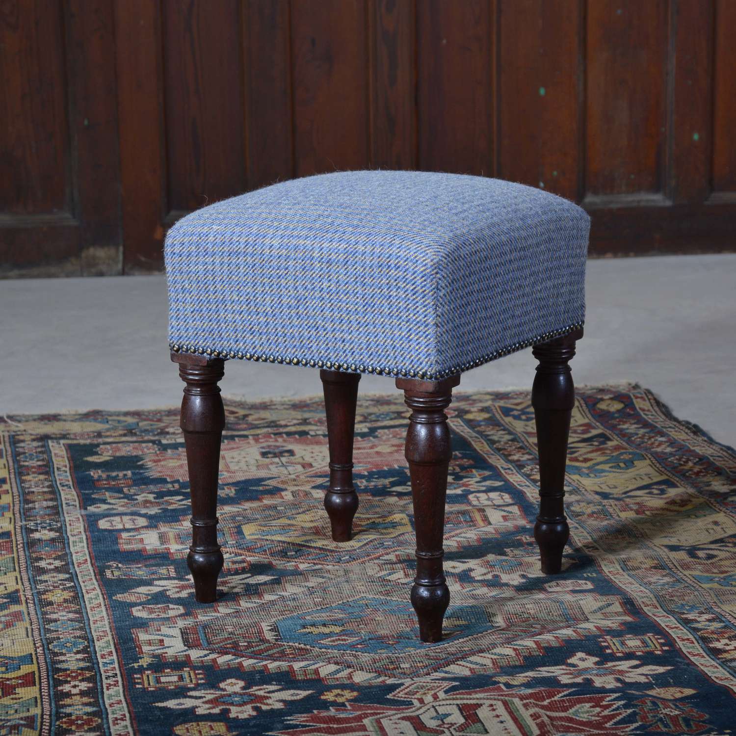 Small square footstool