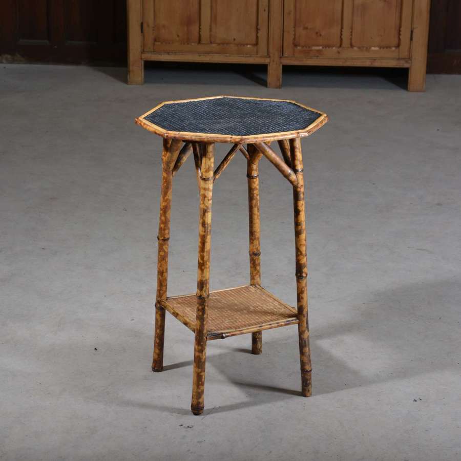 Octagonal bamboo side table or bedside
