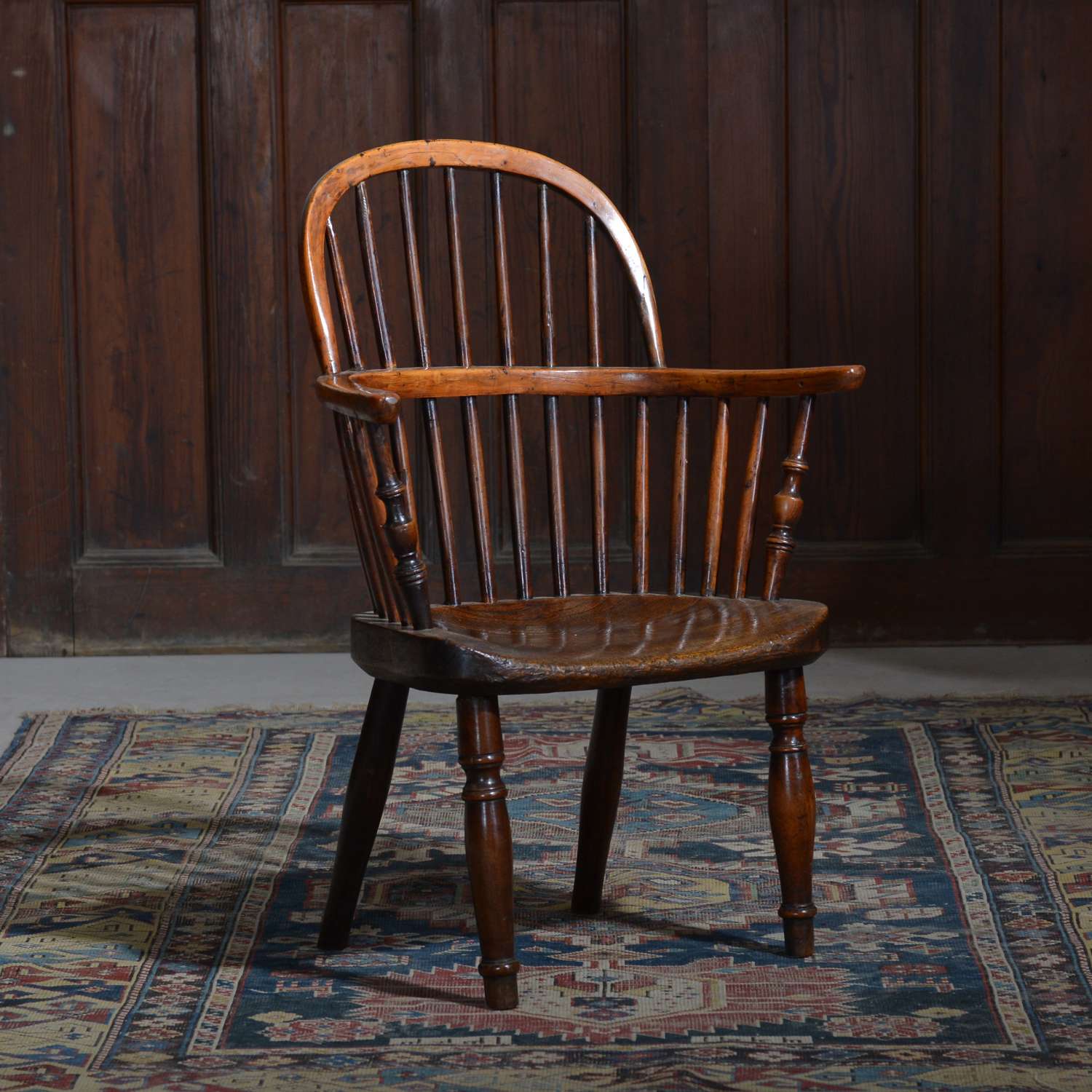 Yew and elm stick back child's Windsor chair