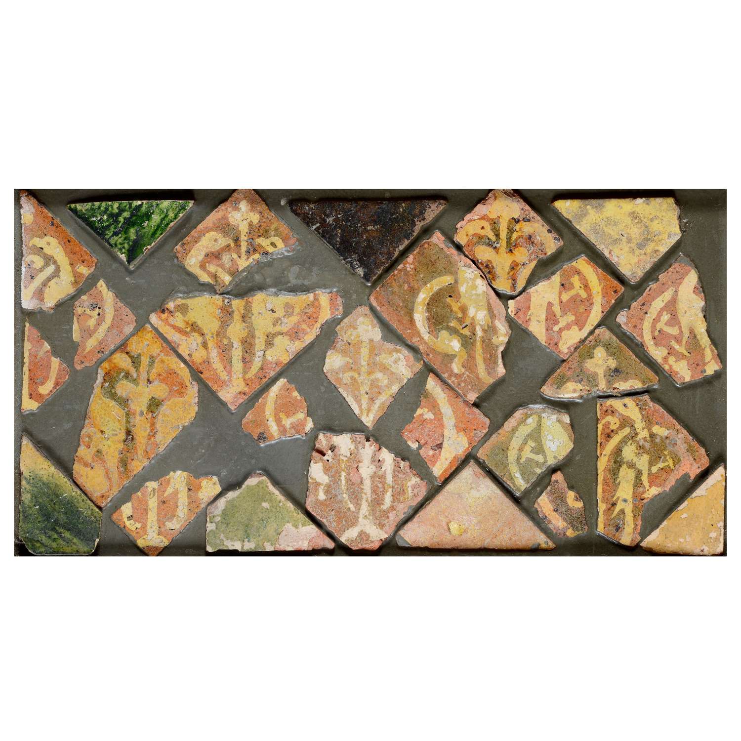 Medieval Encaustic Tile Fragments