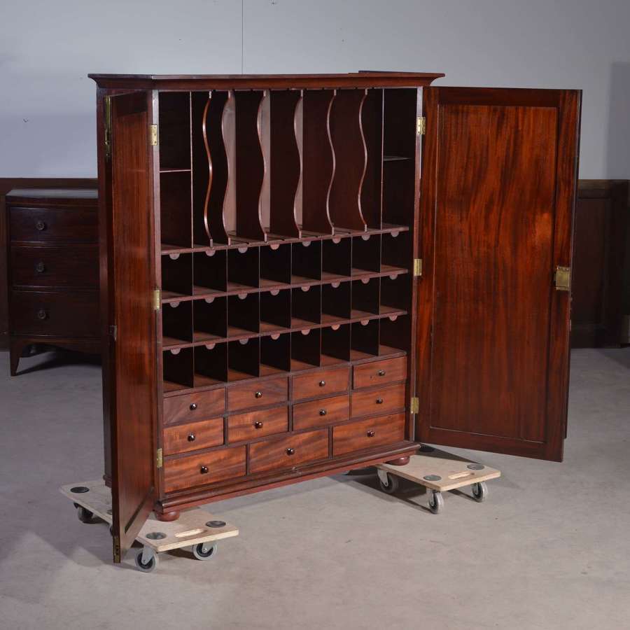 Mahogany Estate Cupboard with Pigeon Holes