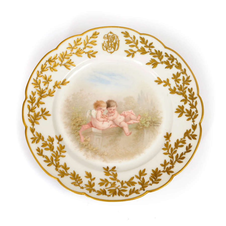 French Sèvres Porcelain Cabinet Plate
