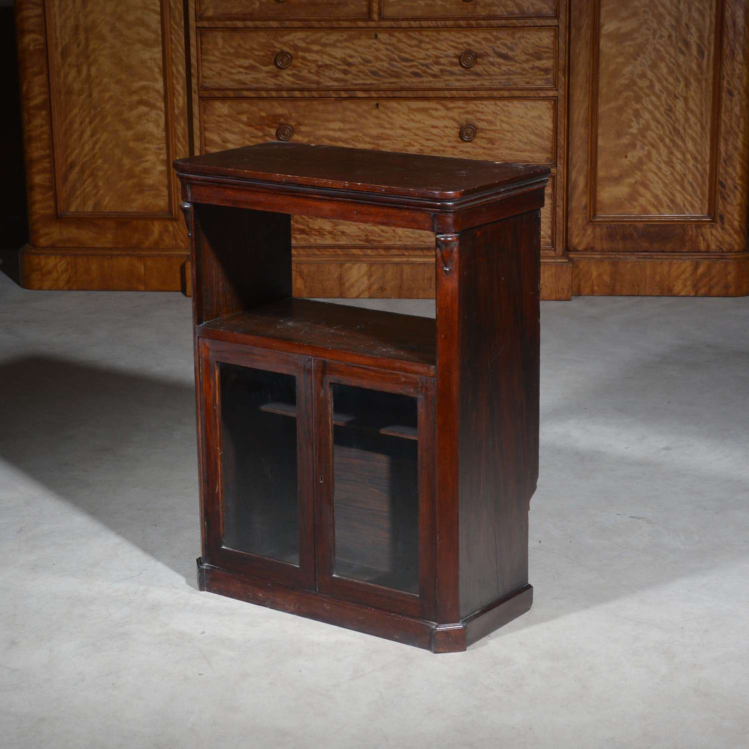 Faux Rosewood Painted Cabinet