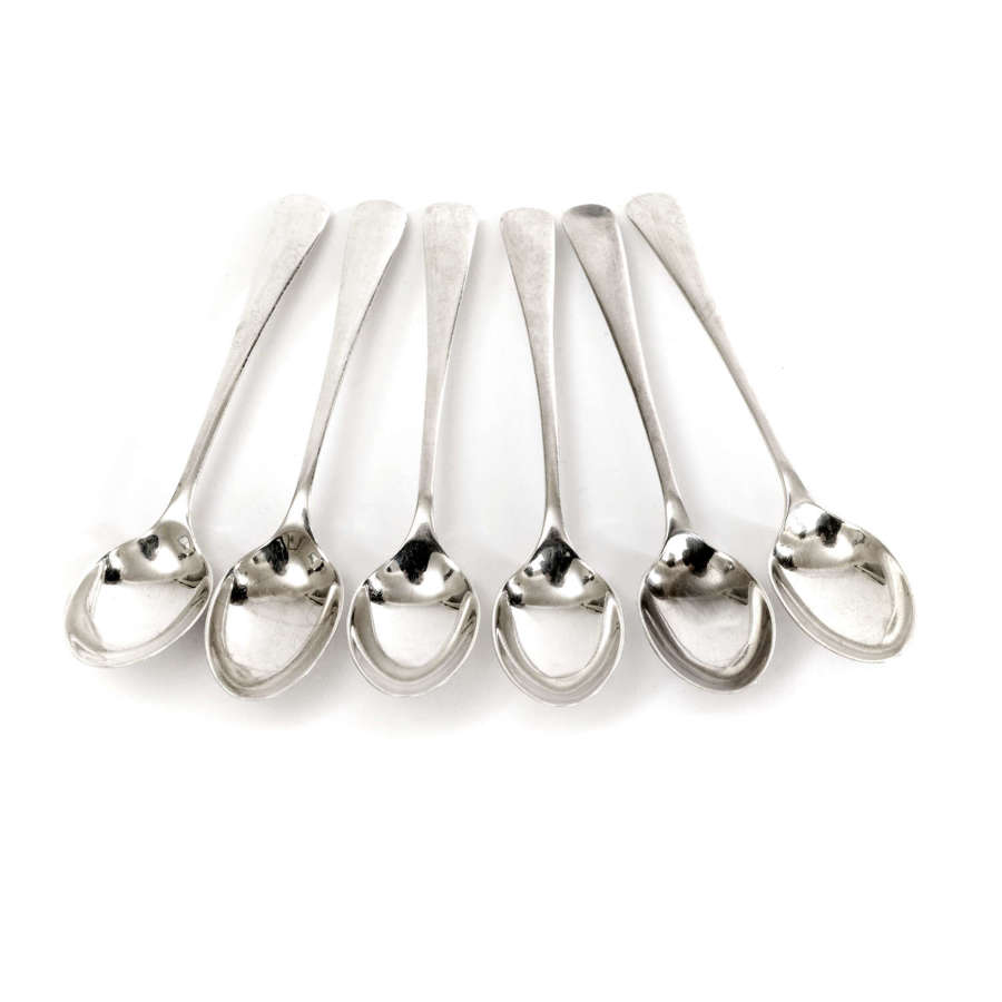 A Set of 6 Silver Coffee Spoons