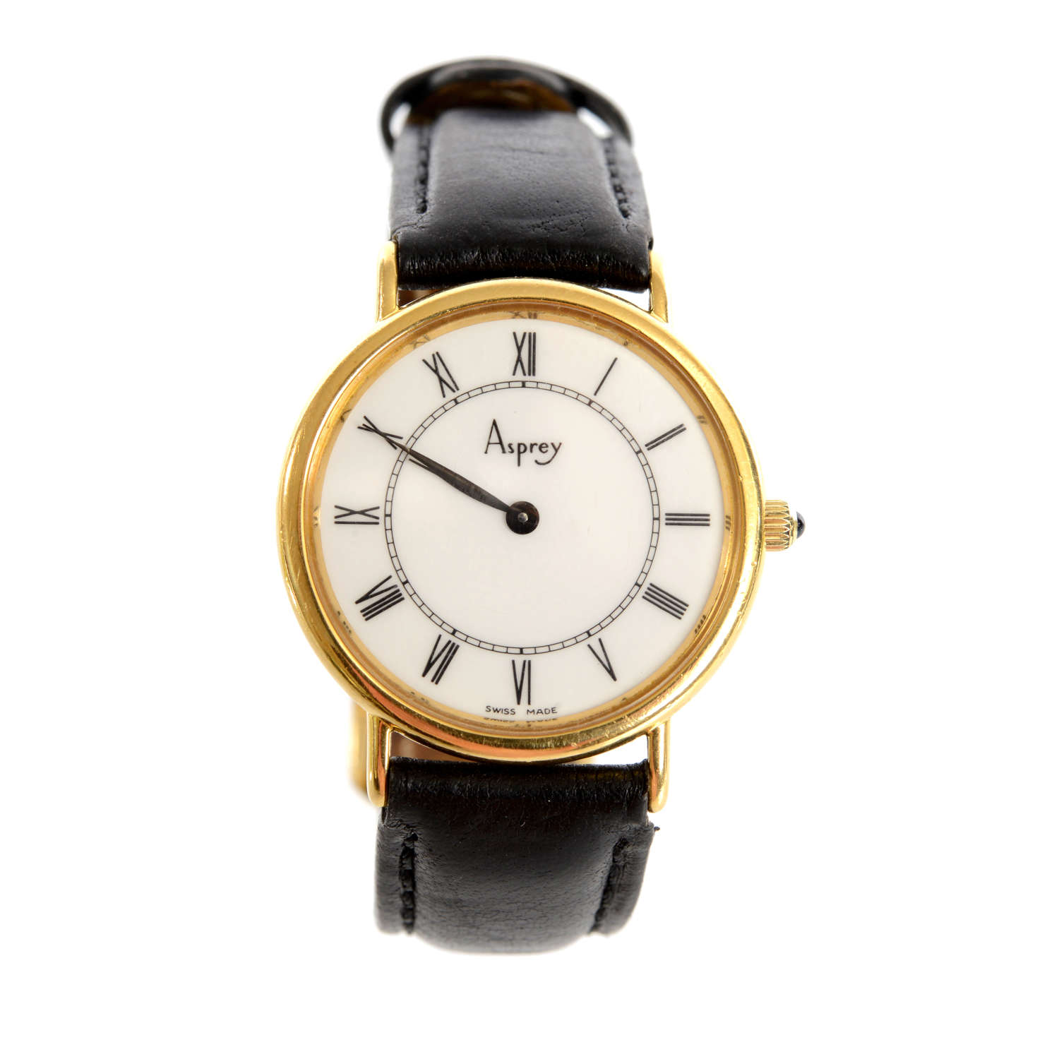 Asprey. A Lady’s 18K Gold Quartz Wristwatch