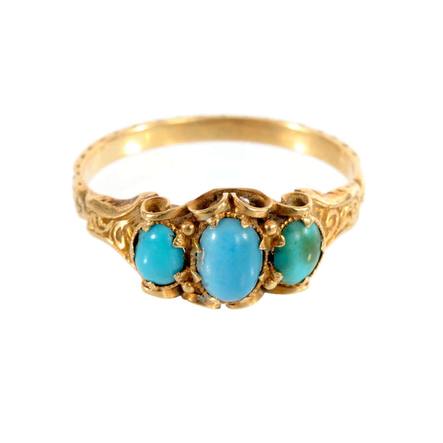 A Victorian Gold and Turquoise Ring