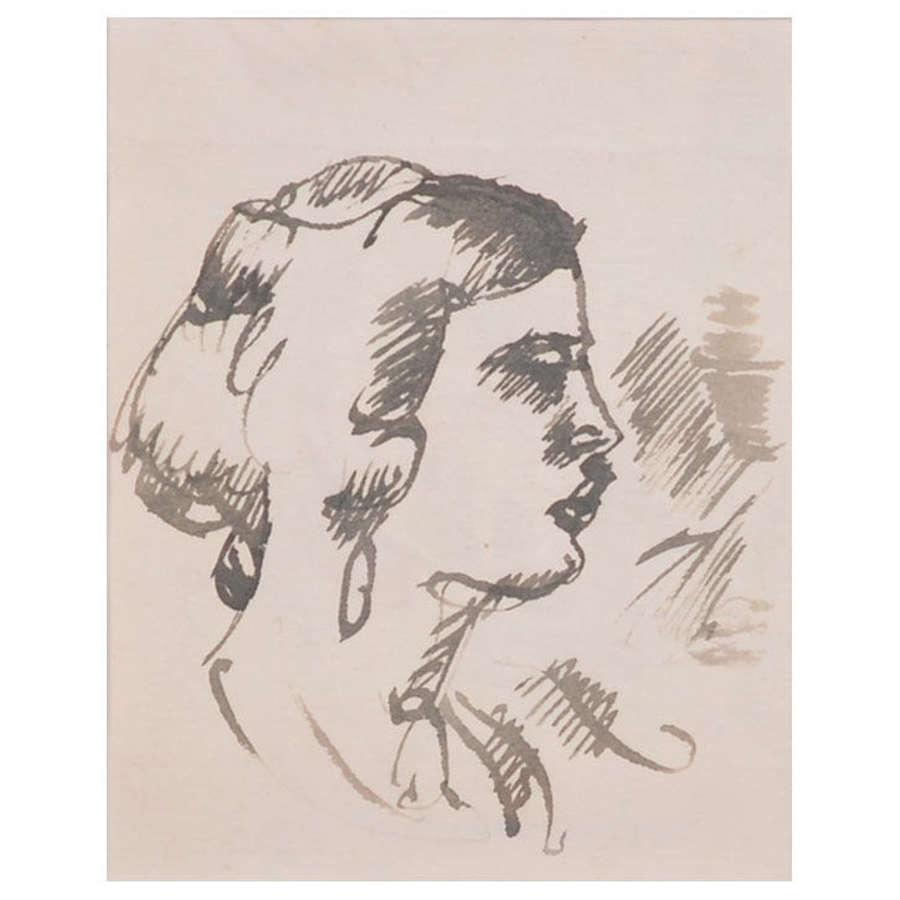 John Duncan Fergusson (1874-1961) Study of a lady