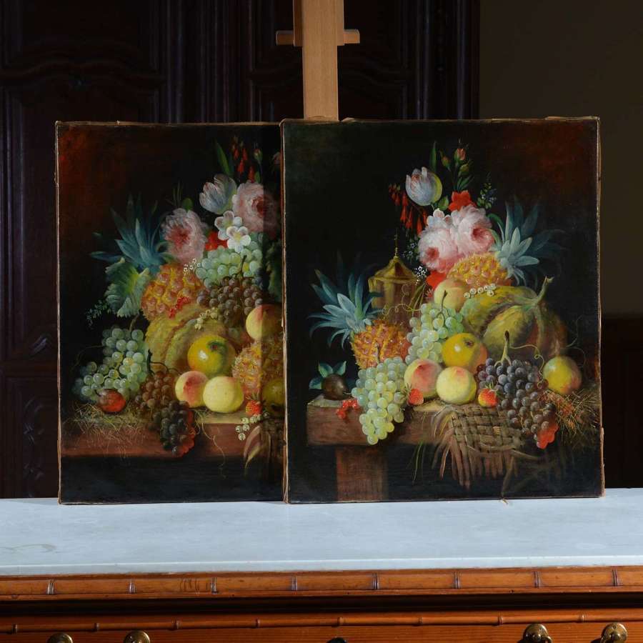 Early 19th Century Pair of Still Life Paintings